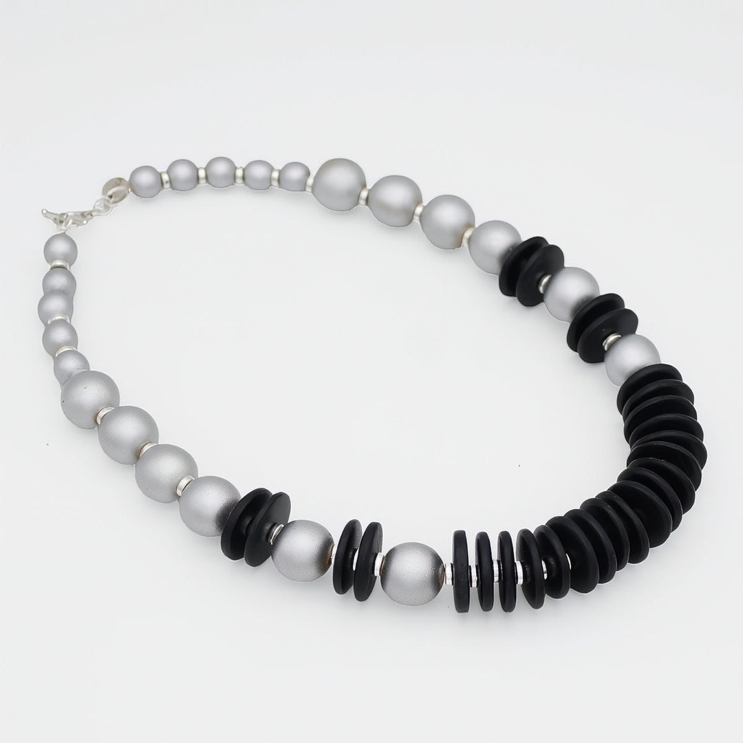 Black and Silver Amaris Necklace