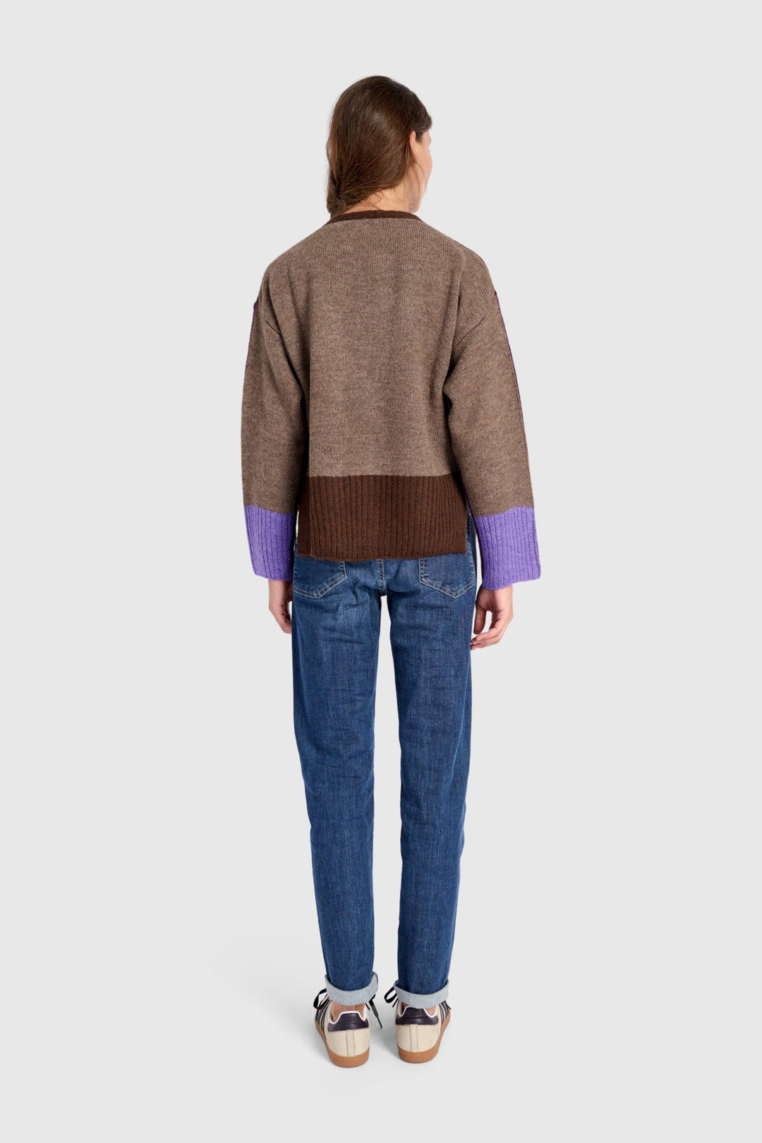 Color block Mixed Cardigan