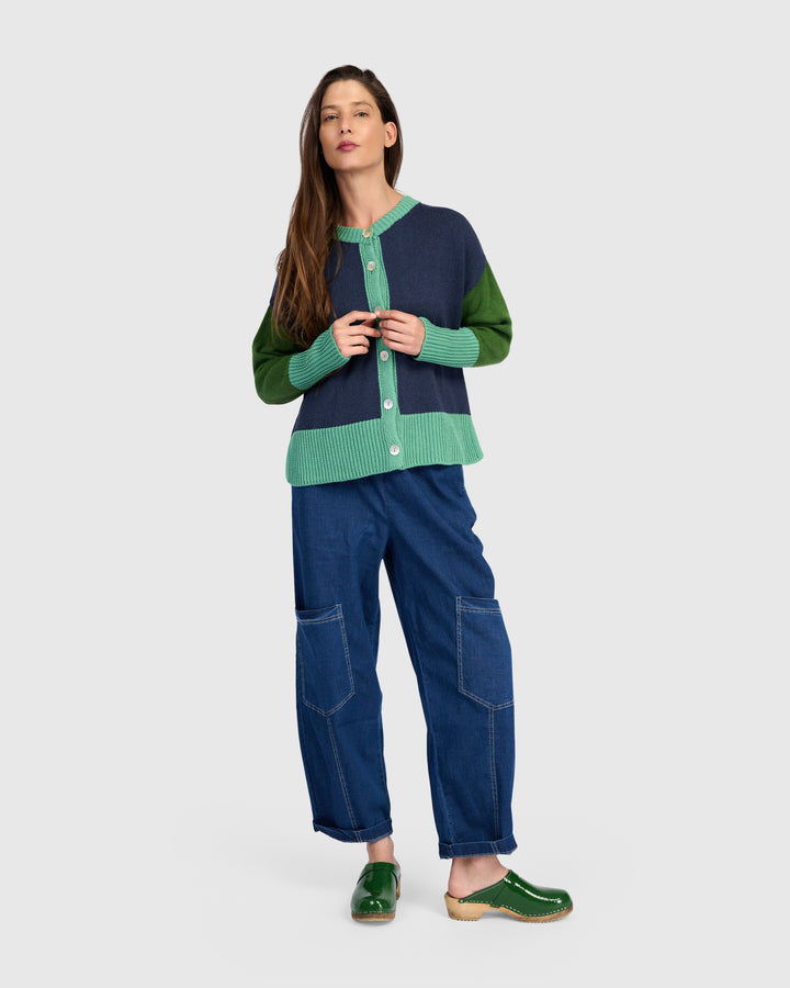 Color Block Cardigan Mix