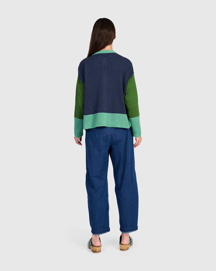 Color Block Cardigan Mix