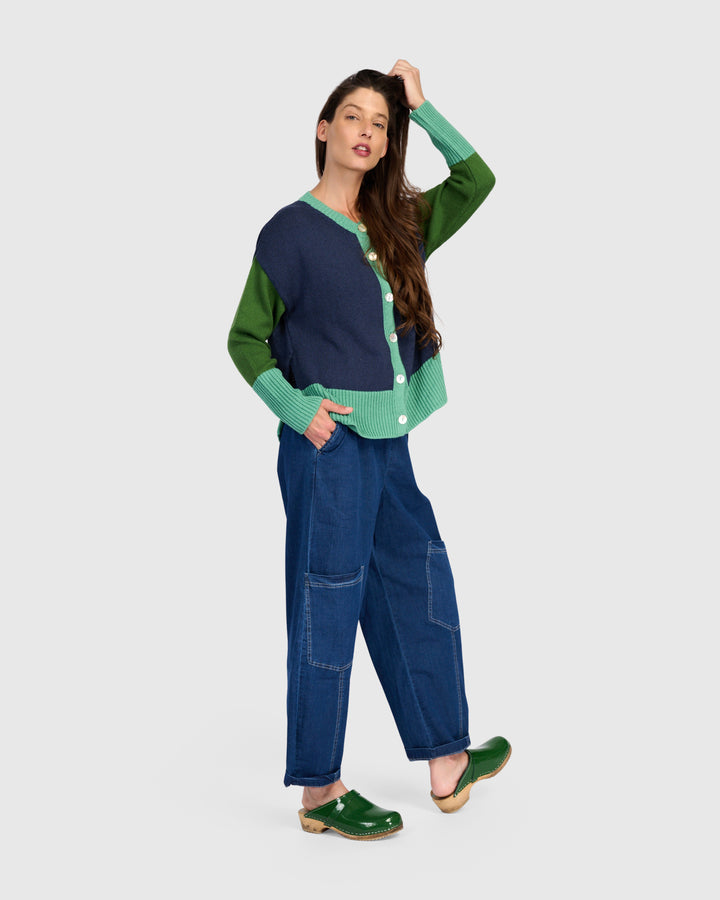 Color Block Cardigan Mix
