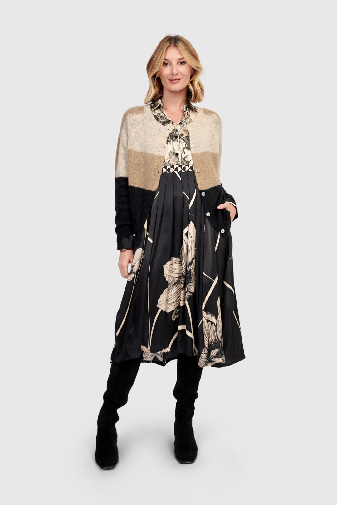 Filigree Babydoll Shirtdress, Mix
