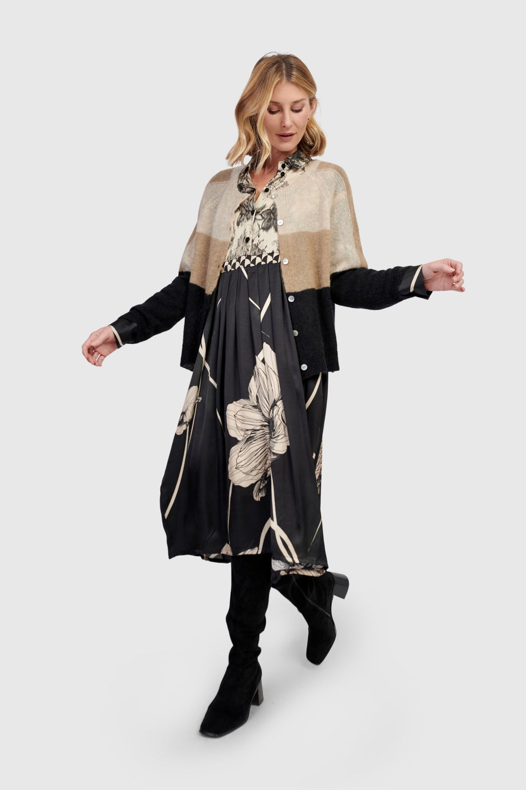 Filigree Babydoll Shirtdress, Mix