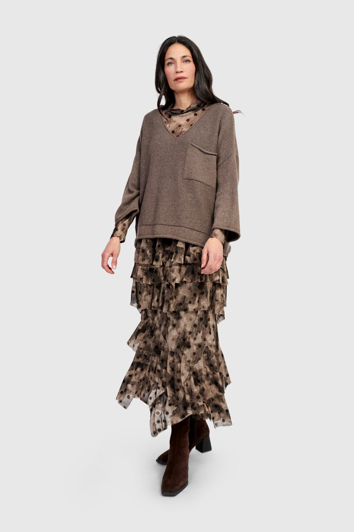 Basic Pullover Sweater, Brown