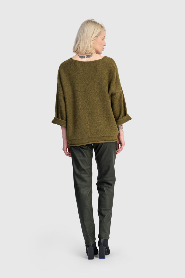 Basis Pullover Sweater, Khaki