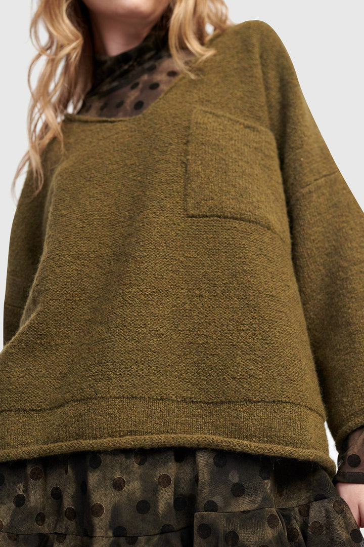 Basis Pullover Sweater, Khaki