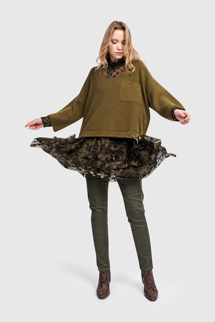 Basis Pullover Sweater, Khaki