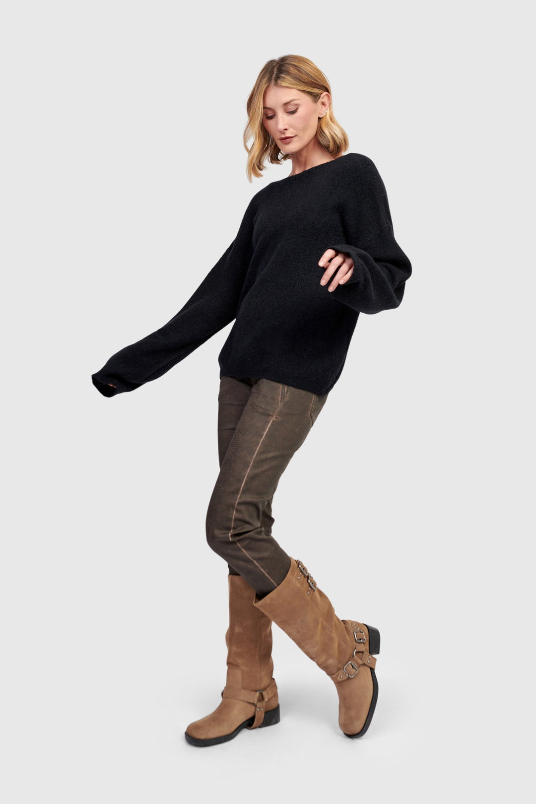 Chacha Reversible Cardigan, Black