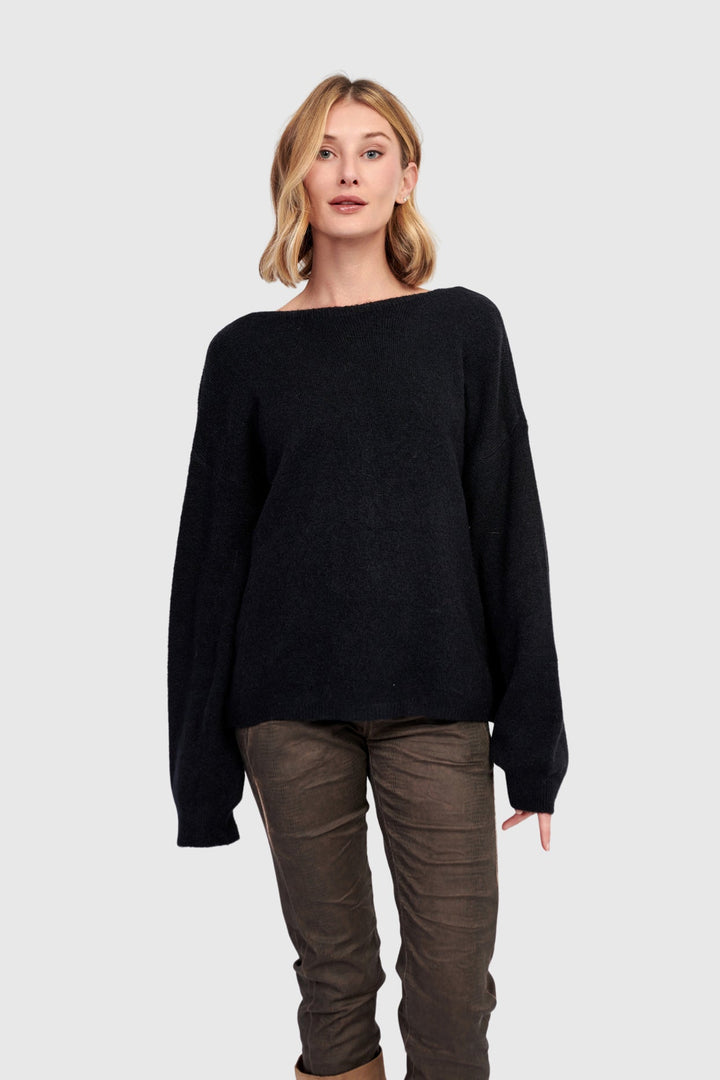 Chacha Reversible Cardigan, Black