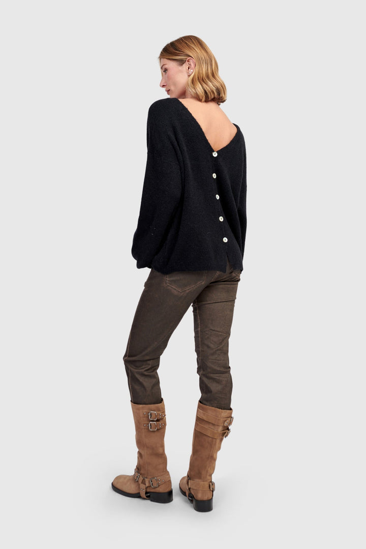 Chacha Reversible Cardigan, Black