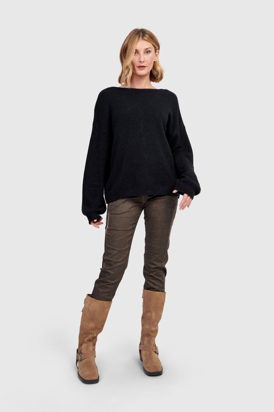 Chacha Reversible Cardigan, Black