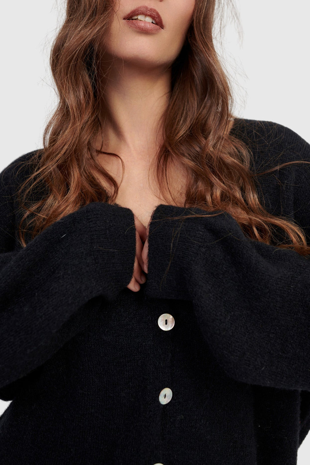 Chacha Reversible Cardigan, Black