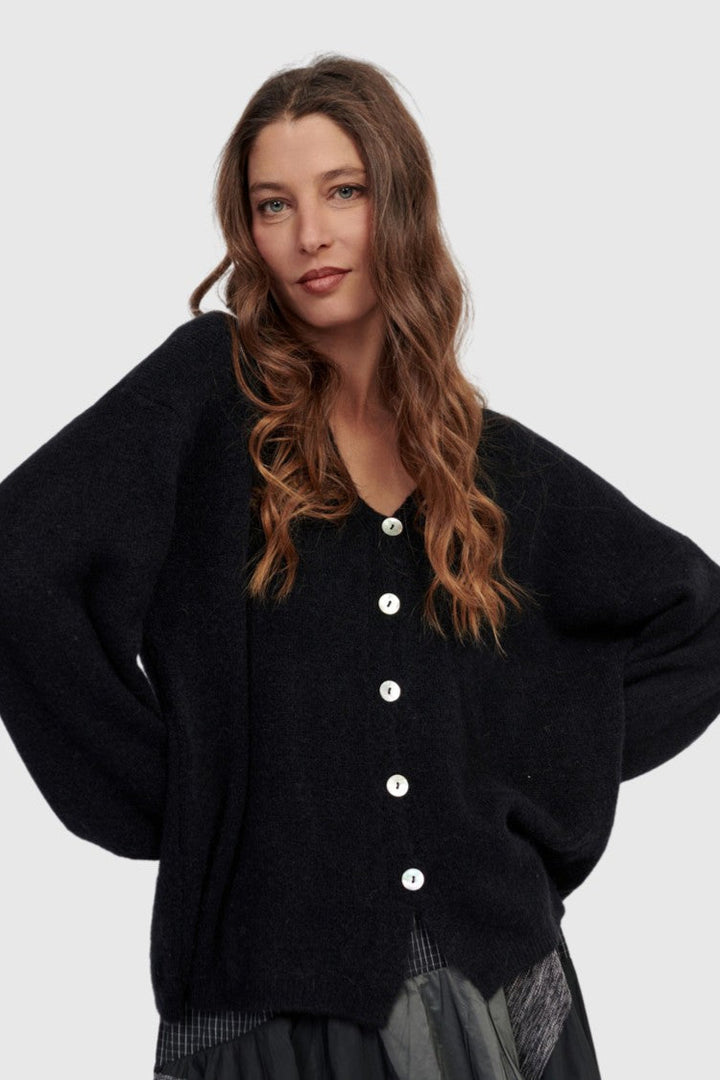 Chacha Reversible Cardigan, Black
