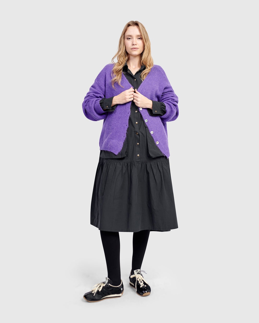 Chacha Reversible Cardigan - Purple