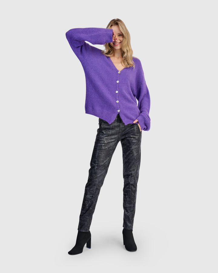 Chacha Reversible Cardigan - Purple