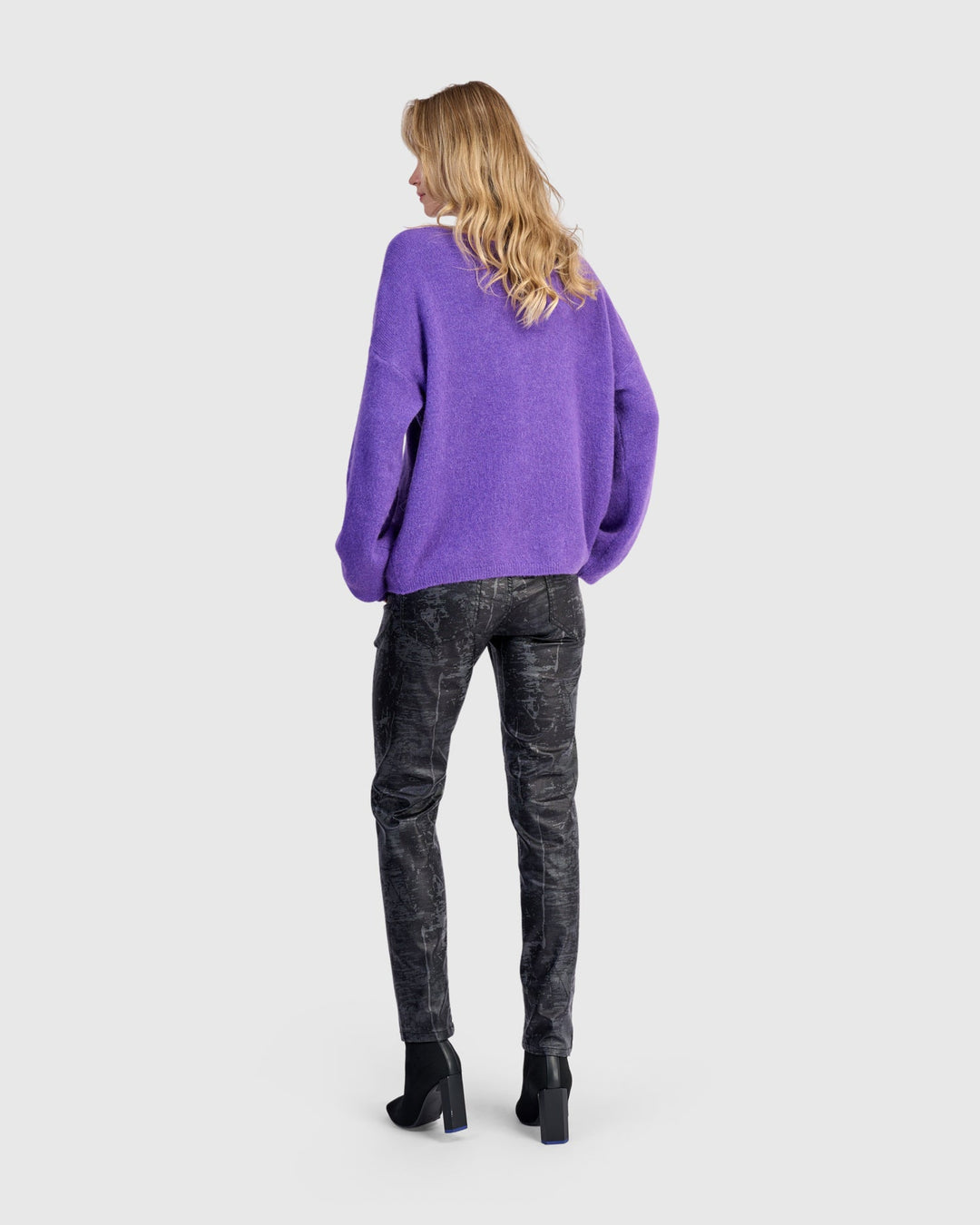 Chacha Reversible Cardigan - Purple