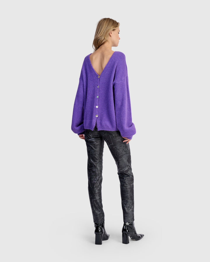 Chacha Reversible Cardigan - Purple