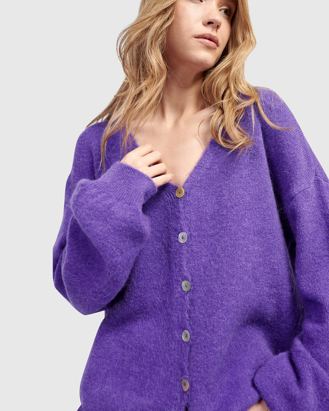 Chacha Reversible Cardigan - Purple