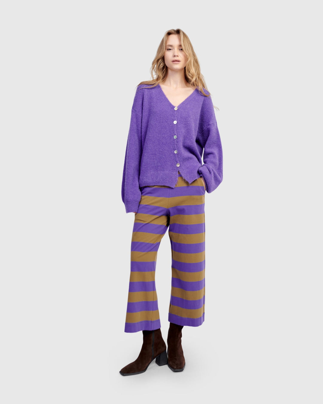 Chacha Reversible Cardigan - Purple