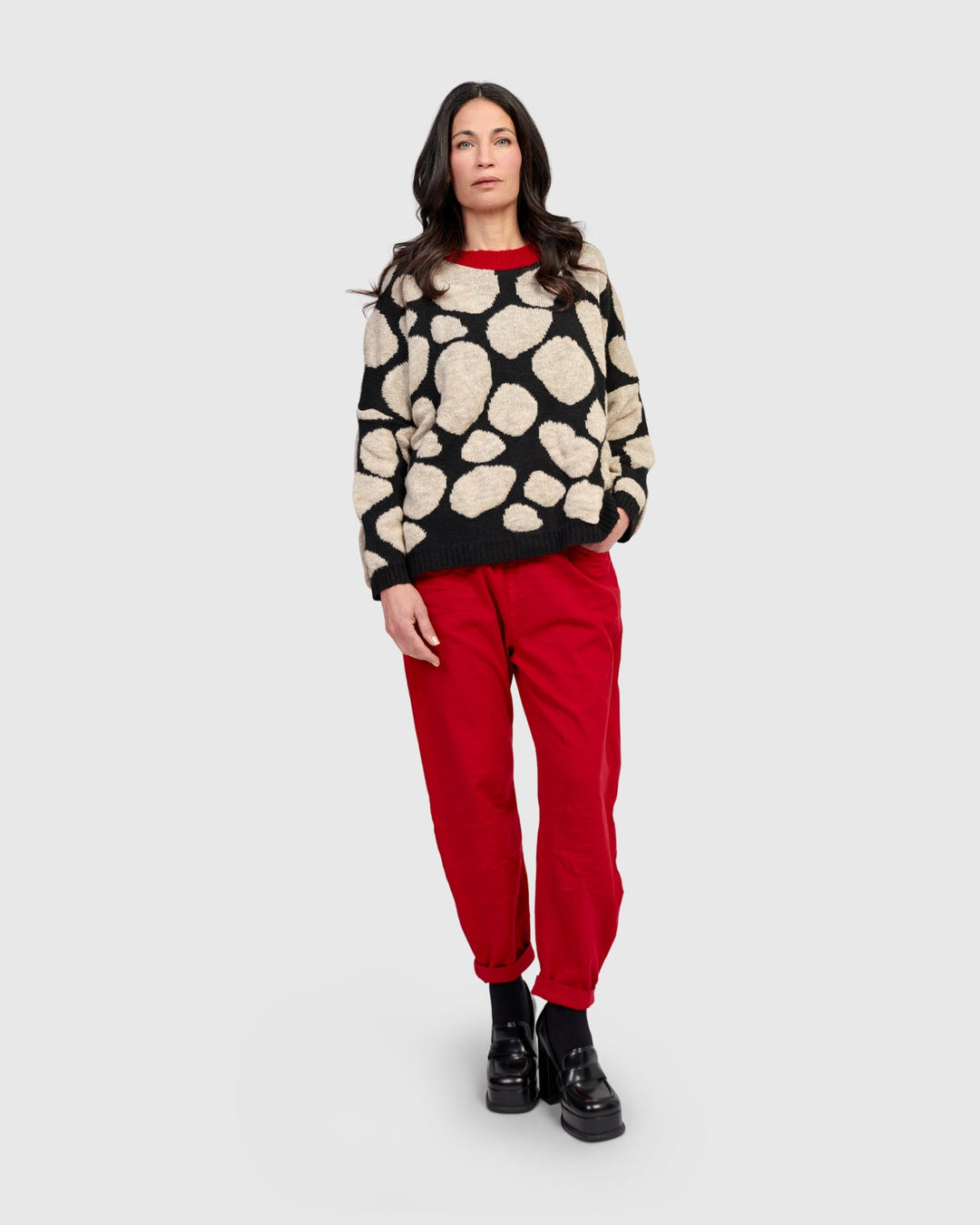 Weekend Boyfriend Jogger Jeans - Red