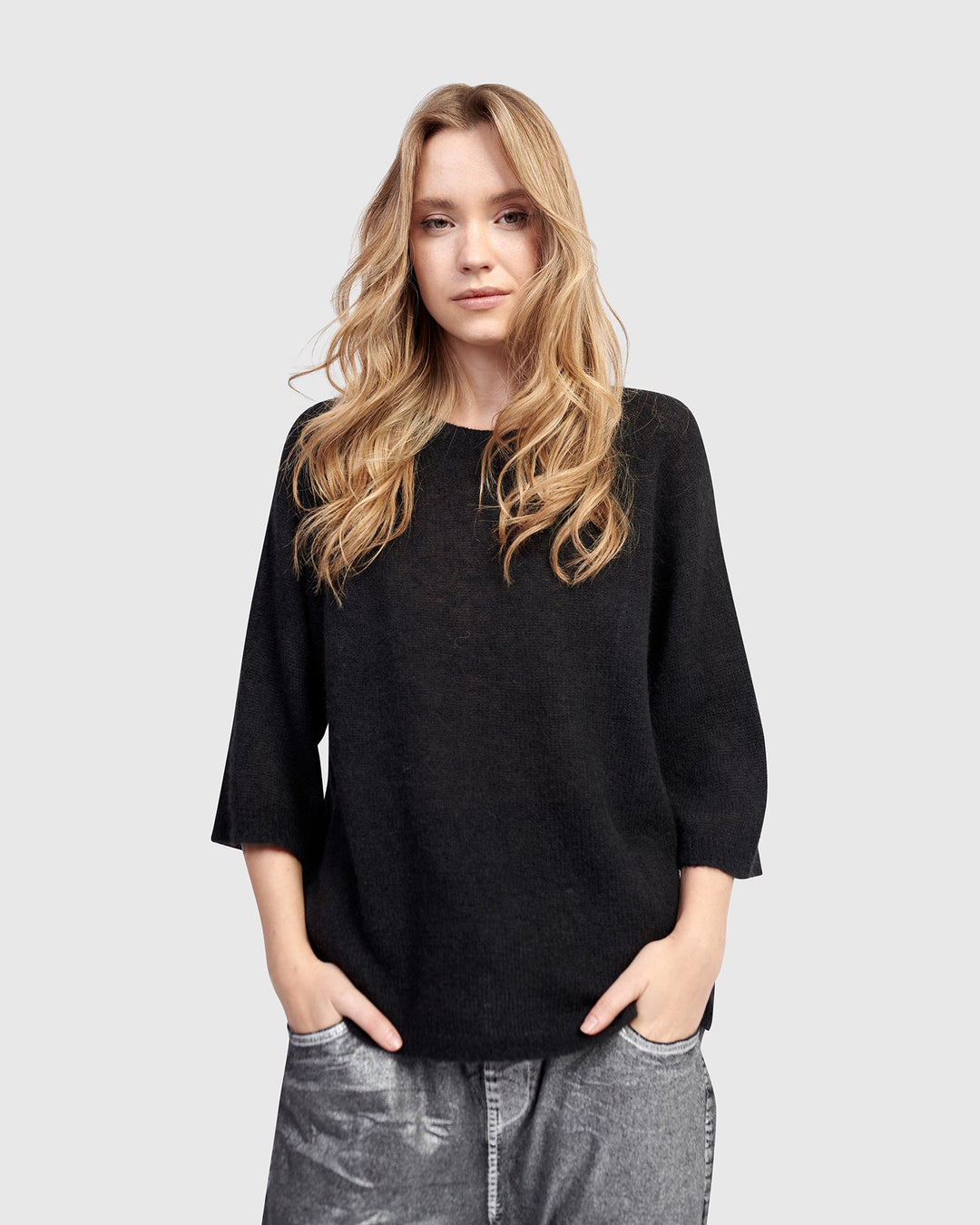 Core Pullover Sweater, Black