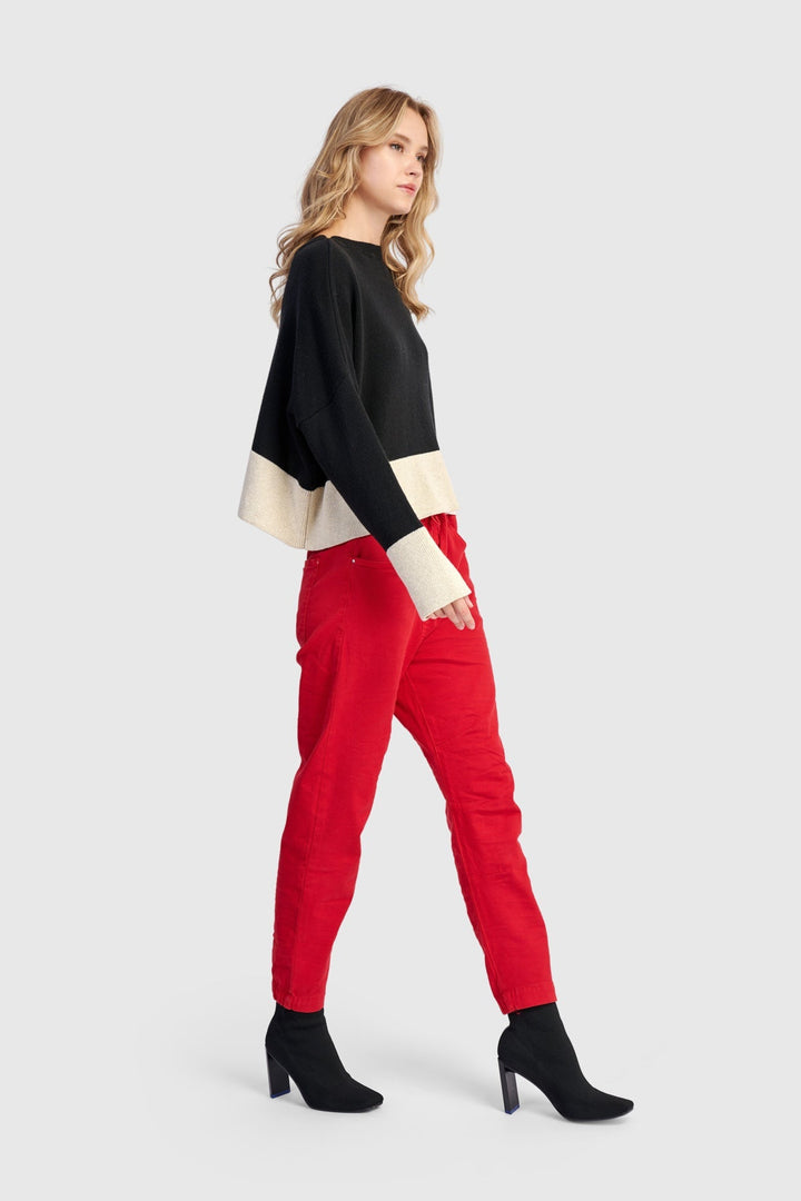 Vista Block Sweater, Cream