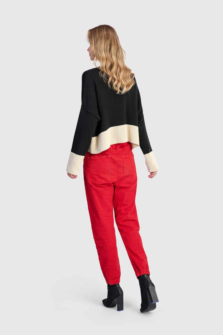 Vista Block Sweater, Cream