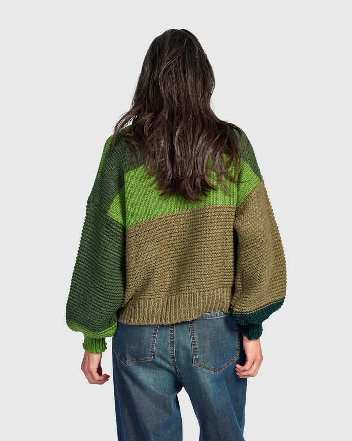 Carnival Chunky Cardigan, Pine