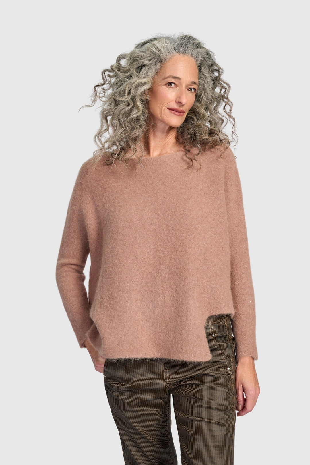 Sculpt Boxy Sweater, Sand