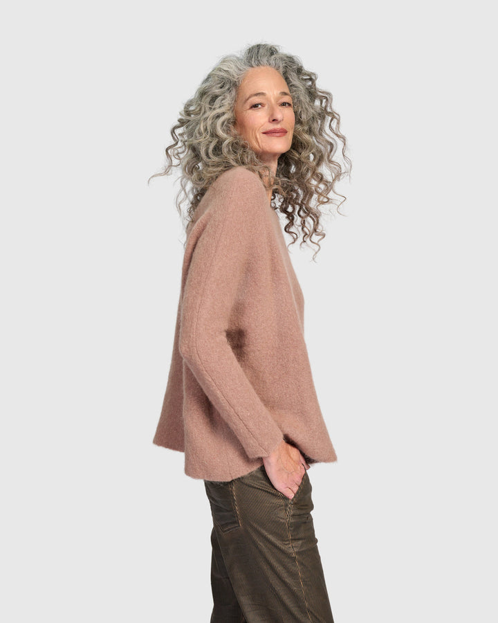Sculpt Boxy Sweater, Sand