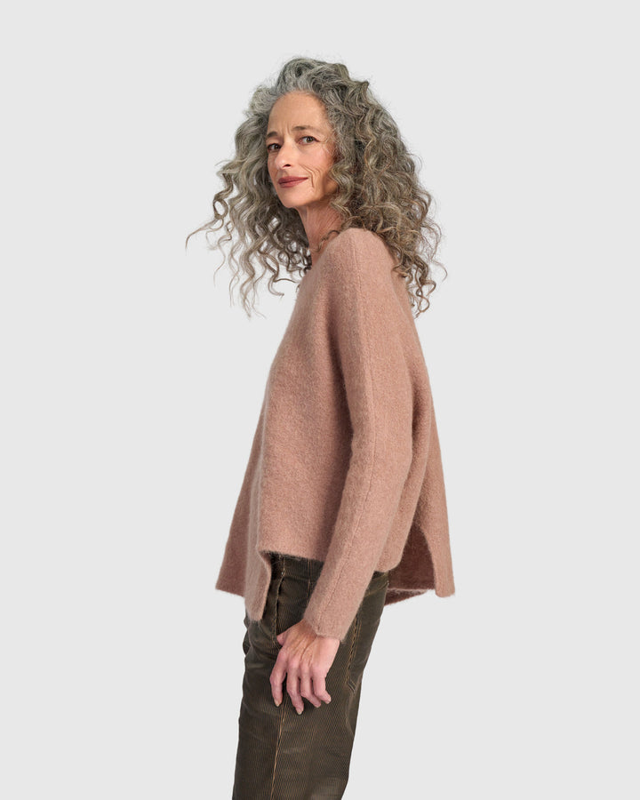 Sculpt Boxy Sweater, Sand