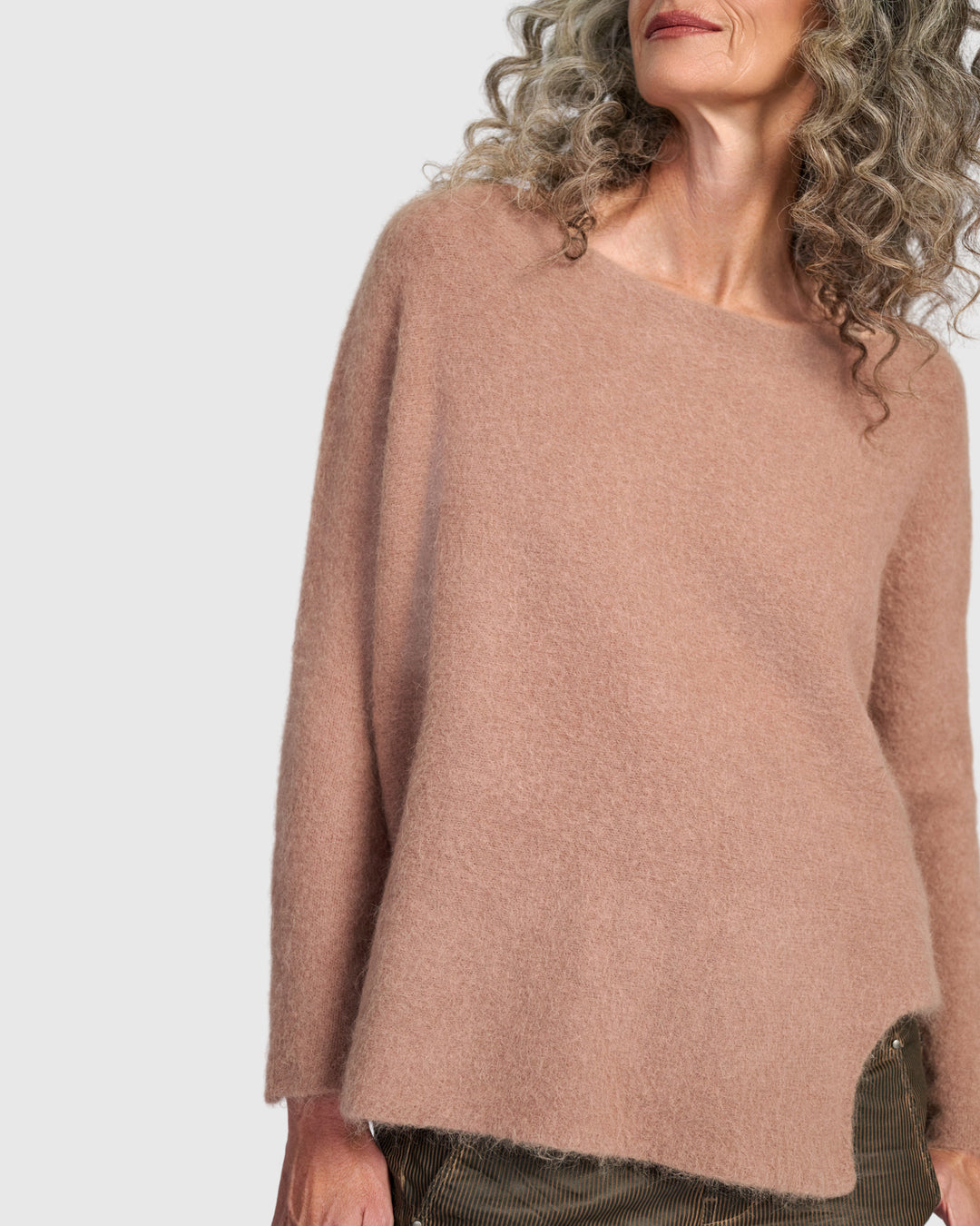 Sculpt Boxy Sweater, Sand