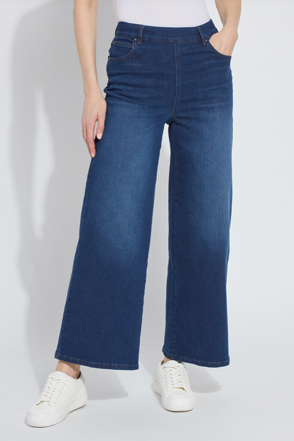 Sylvie Wide Leg Premium Denim Pants