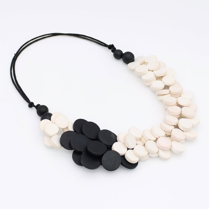 Black and White Solar Eclipse Necklace