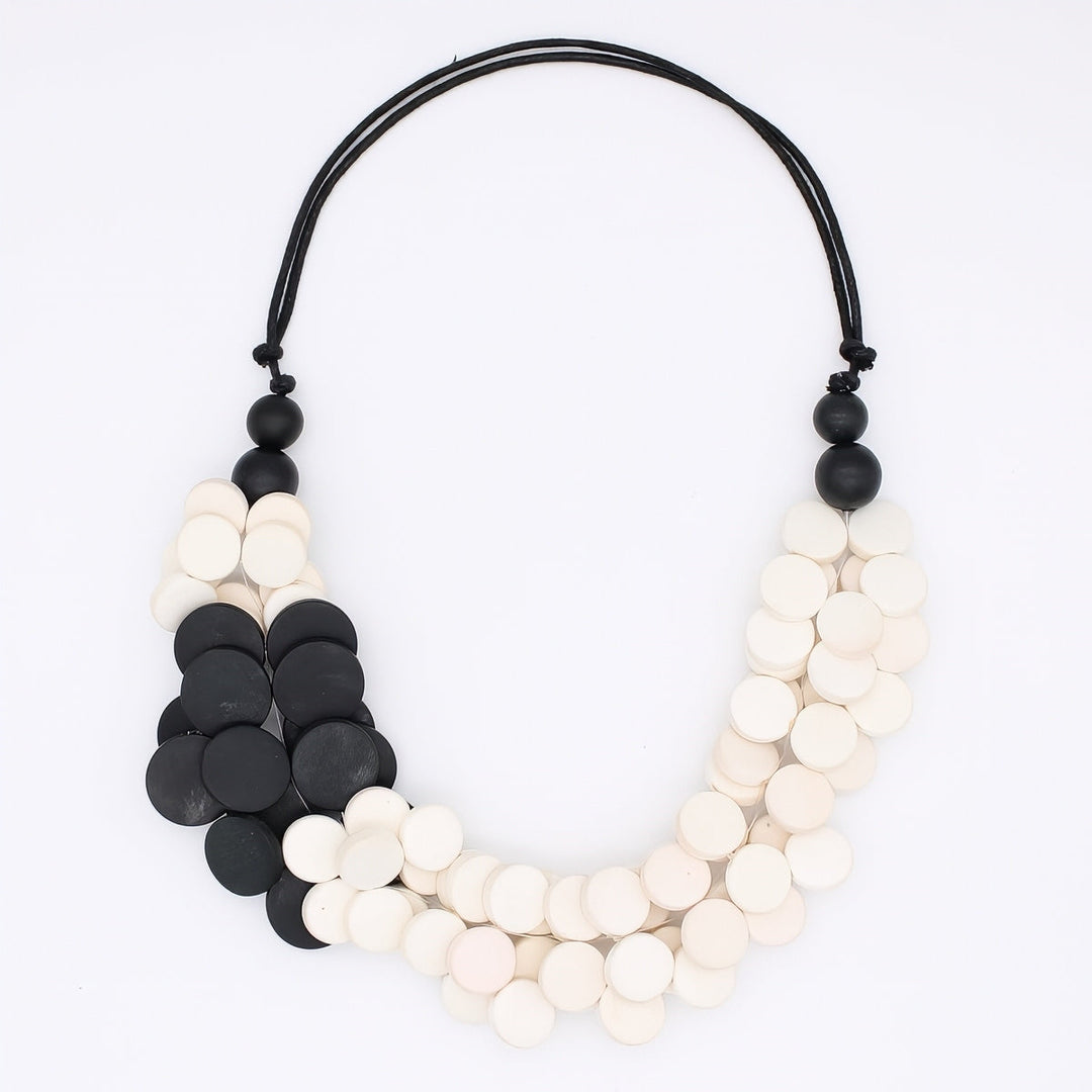Black and White Solar Eclipse Necklace