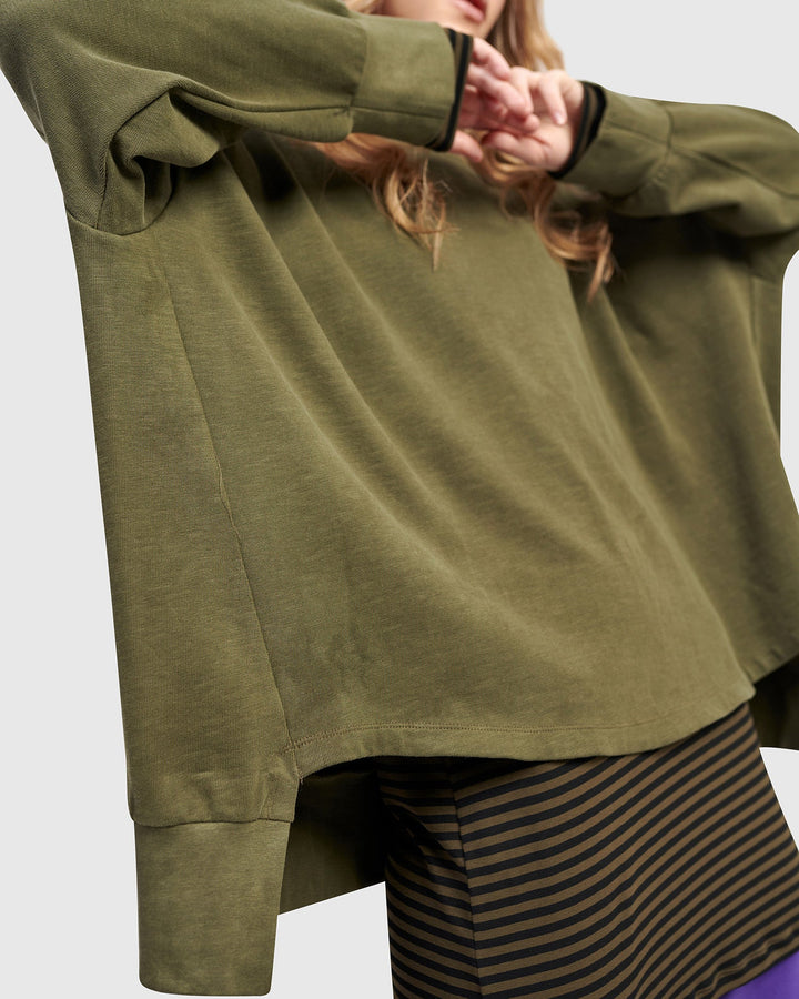 Urban Kasbah Crewneck Top, Olive