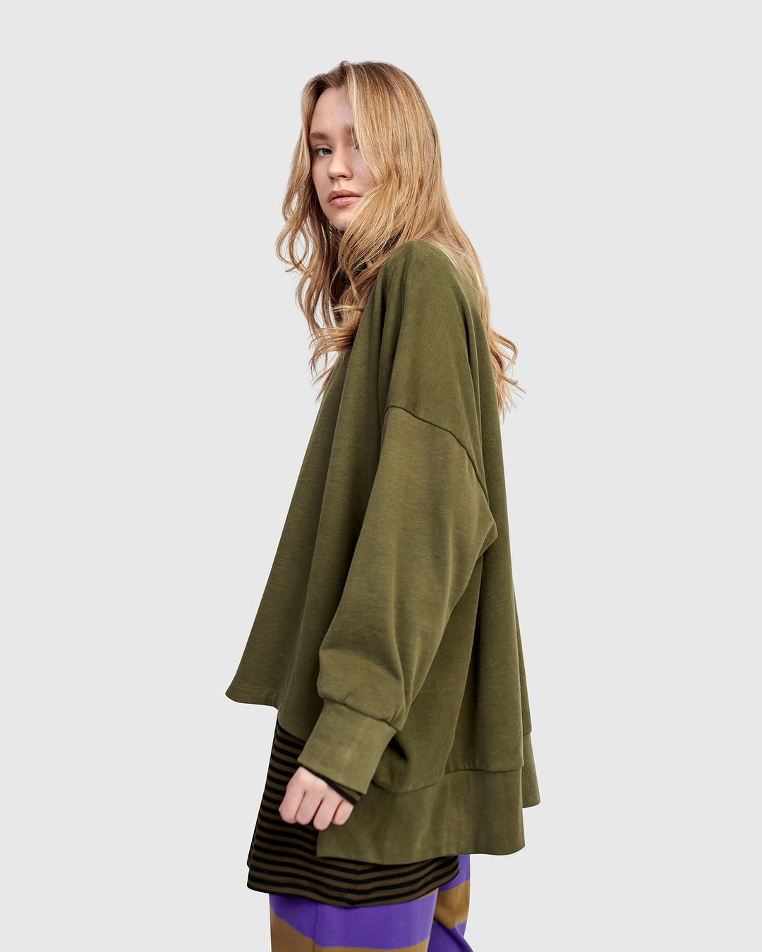 Urban Kasbah Crewneck Top, Olive