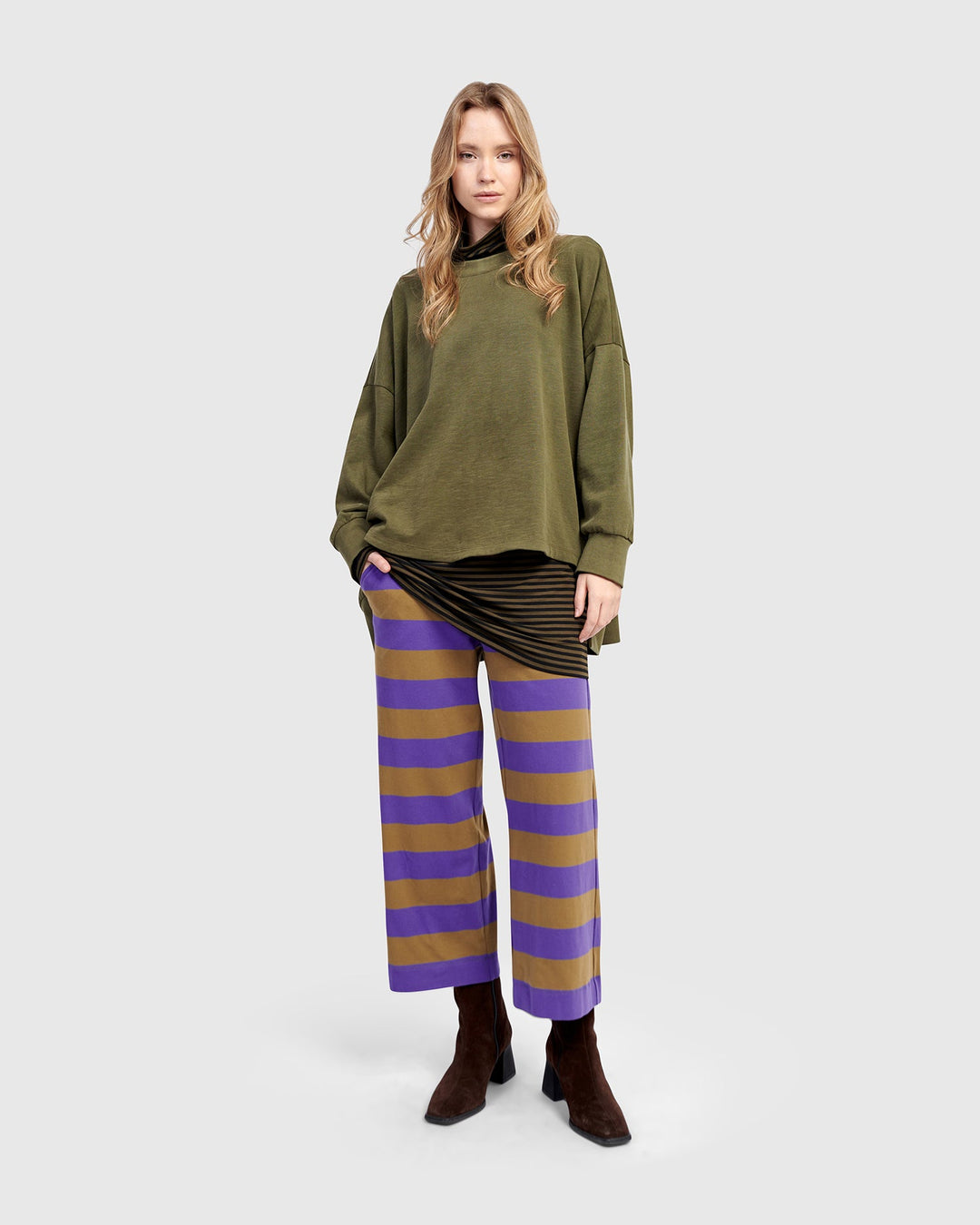 Urban Kasbah Crewneck Top, Olive