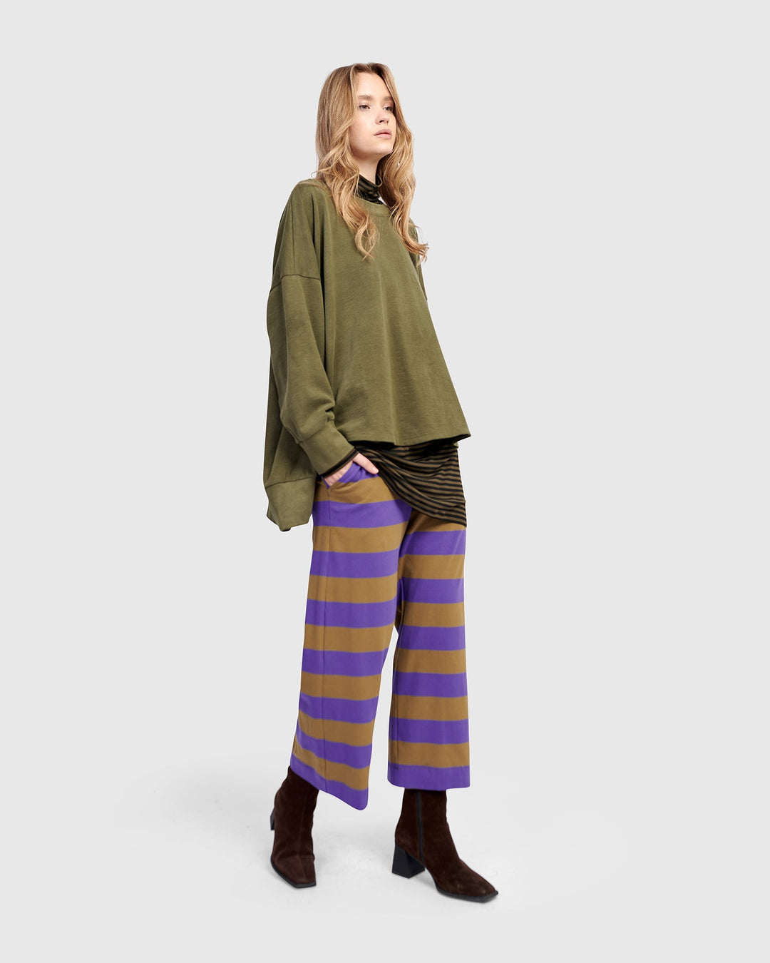 Urban Kasbah Crewneck Top, Olive
