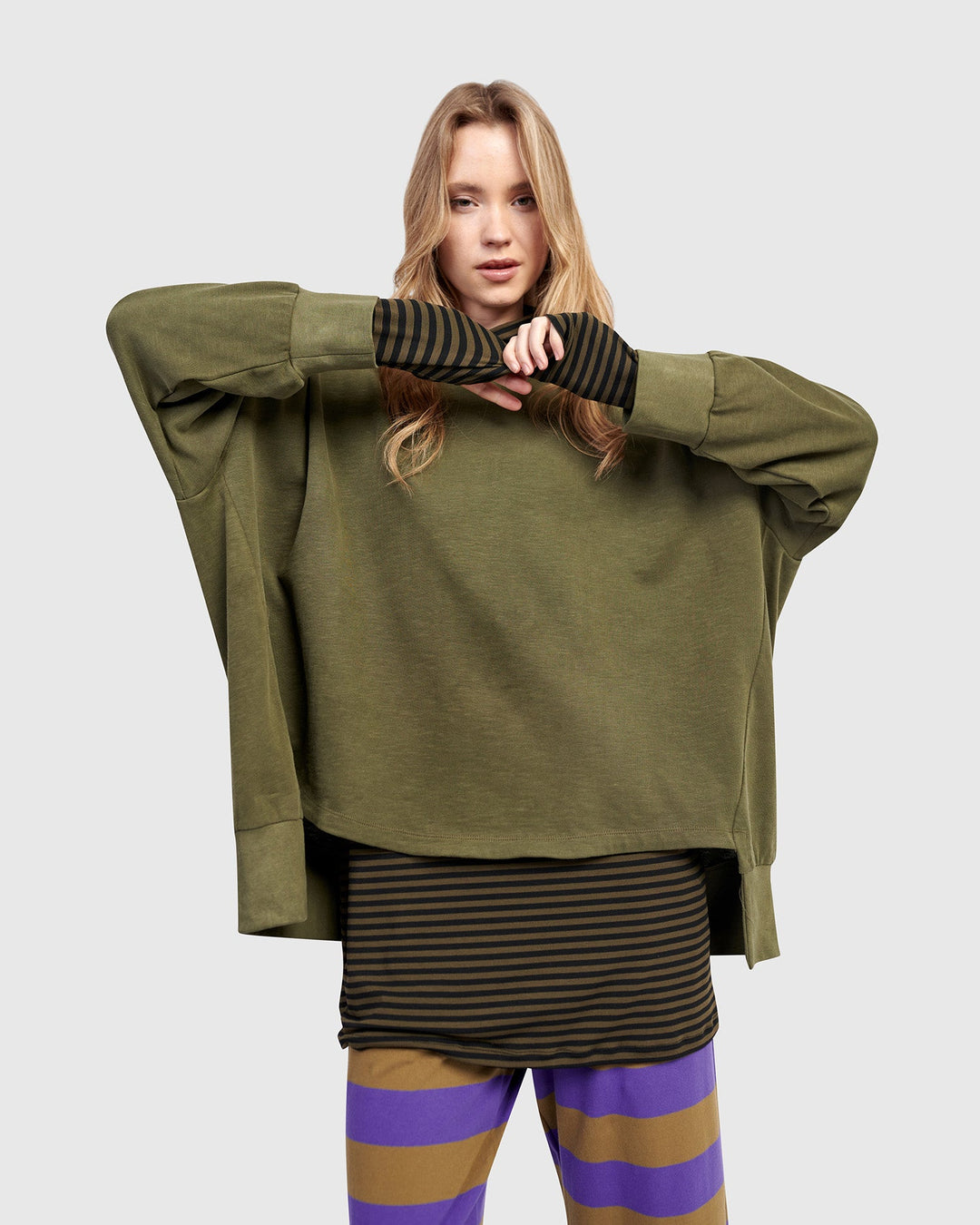 Urban Kasbah Crewneck Top, Olive
