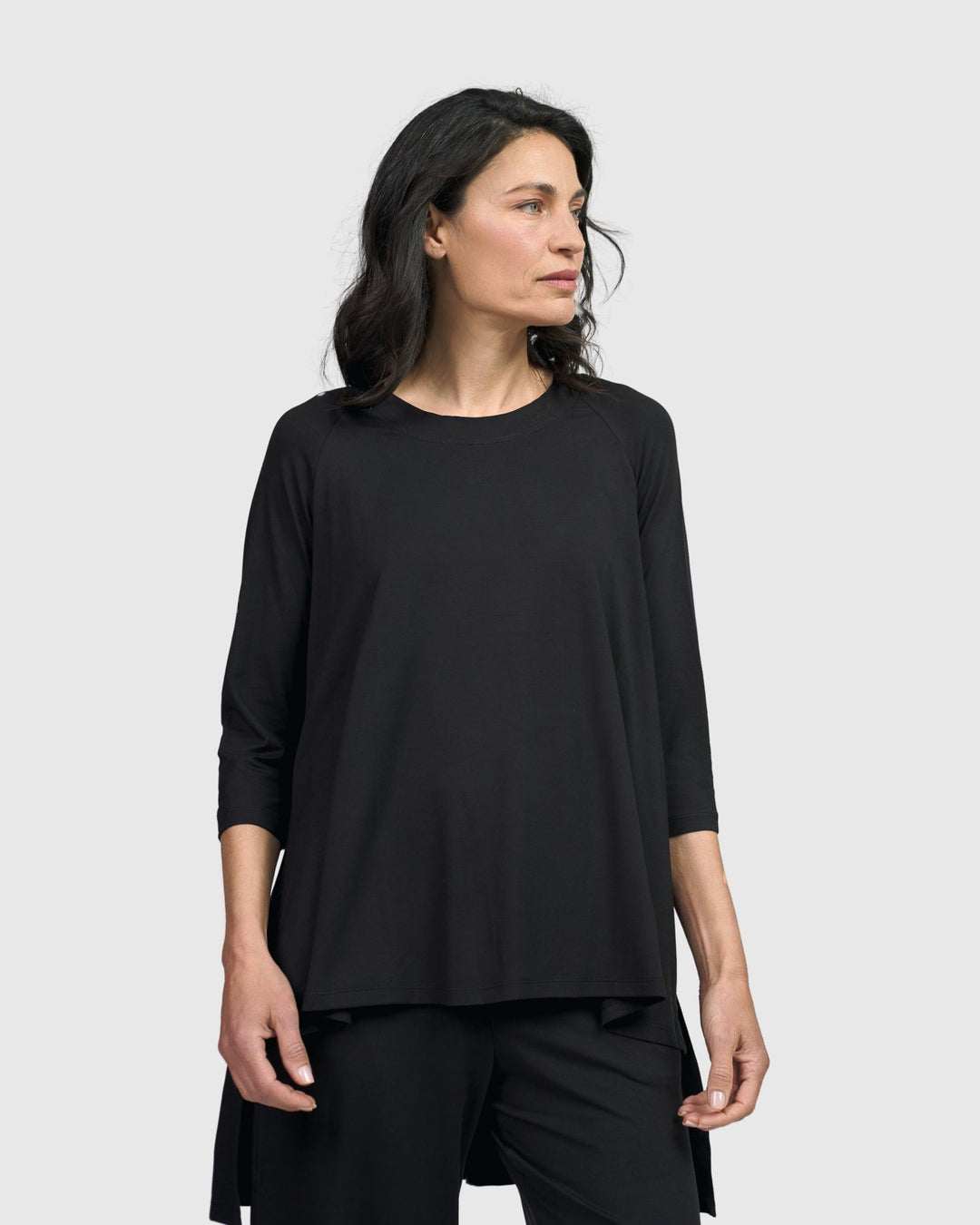 Essential Hi-Lo Top, Black