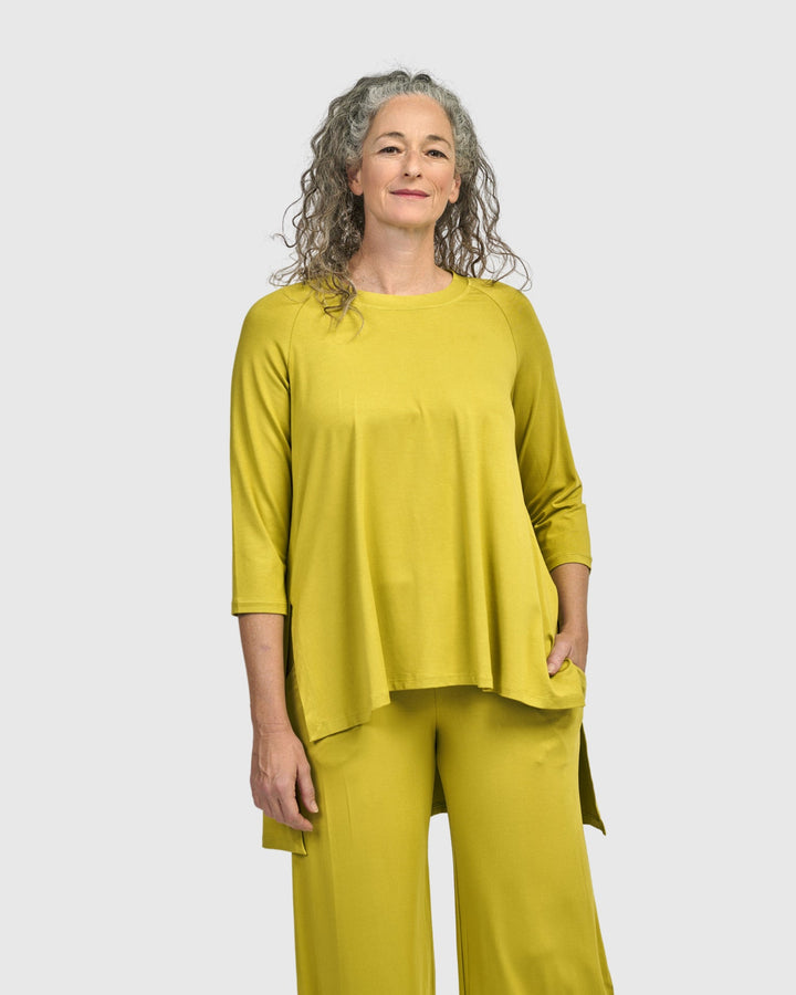 Essential Hi-Lo Top, Lime