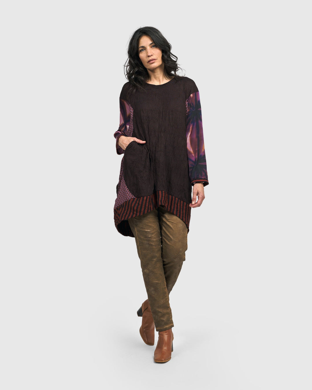 Anthea Tunic Top, Plum