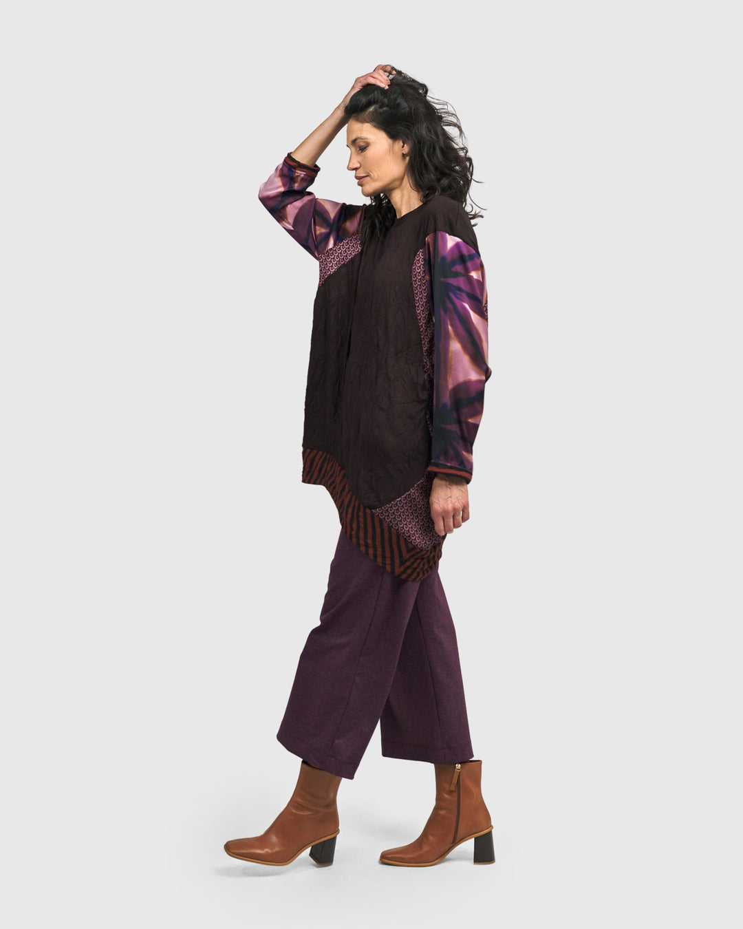 Anthea Tunic Top, Plum