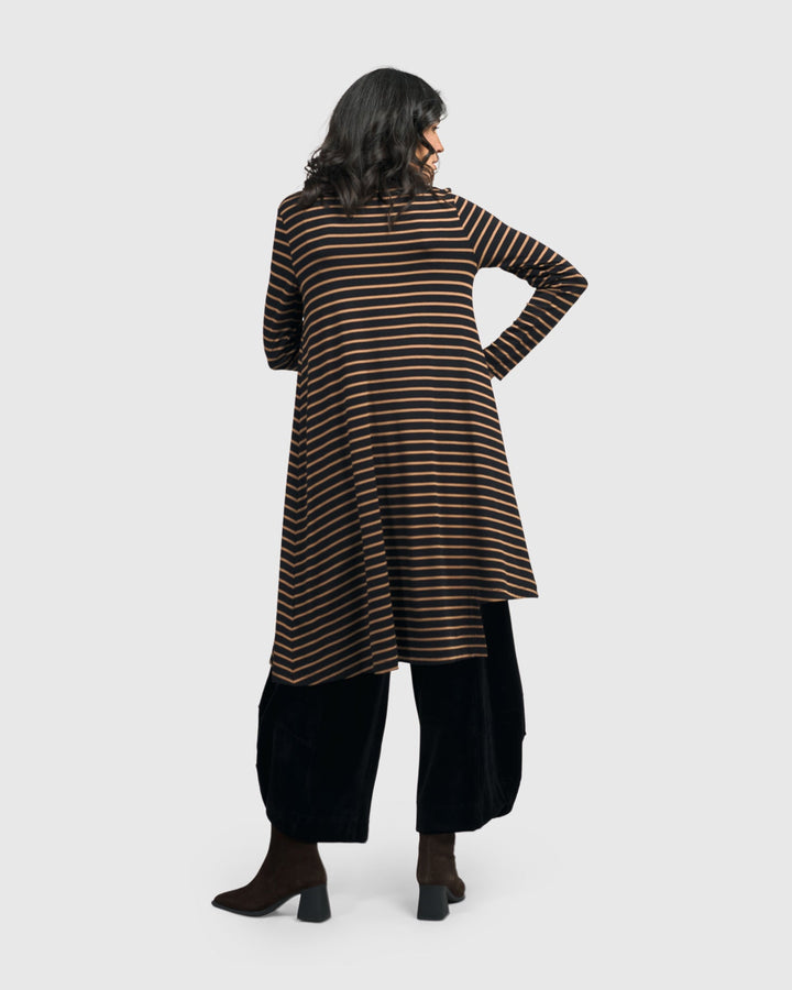 Calypso Hi-Lo Tunic Top, Stripes