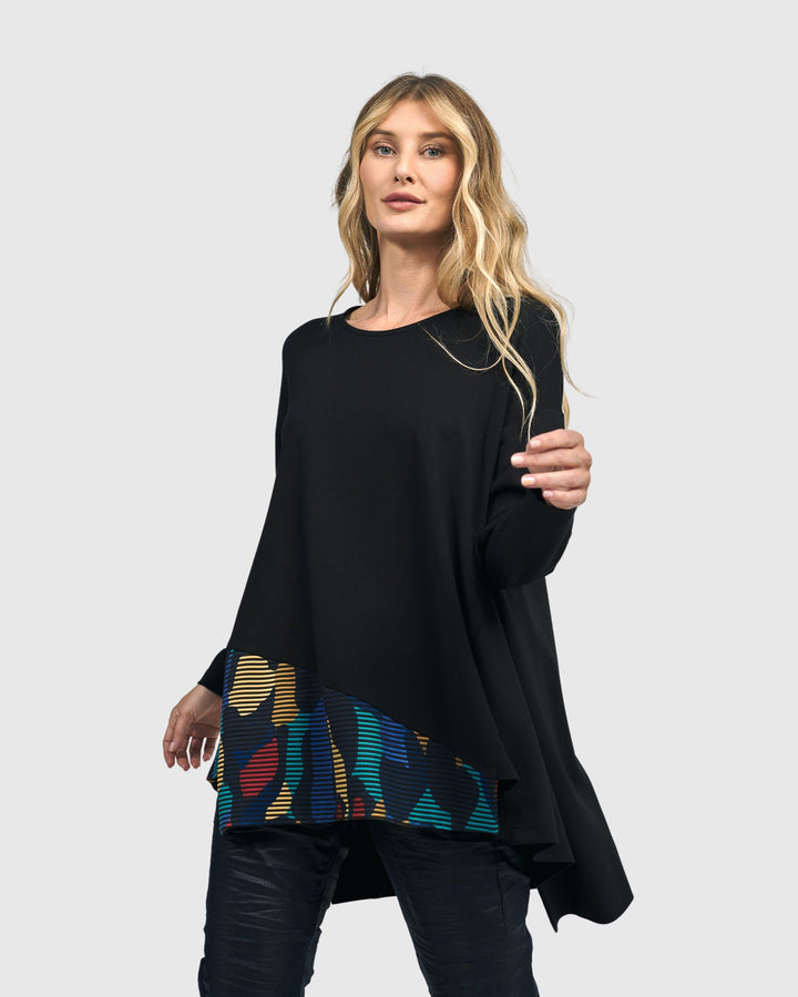 Kaya Oversized Trapeze Top, Ocean