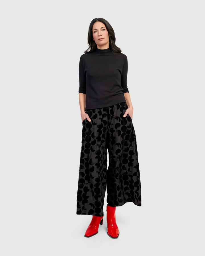 Soft Knit Mockneck Tee, Black