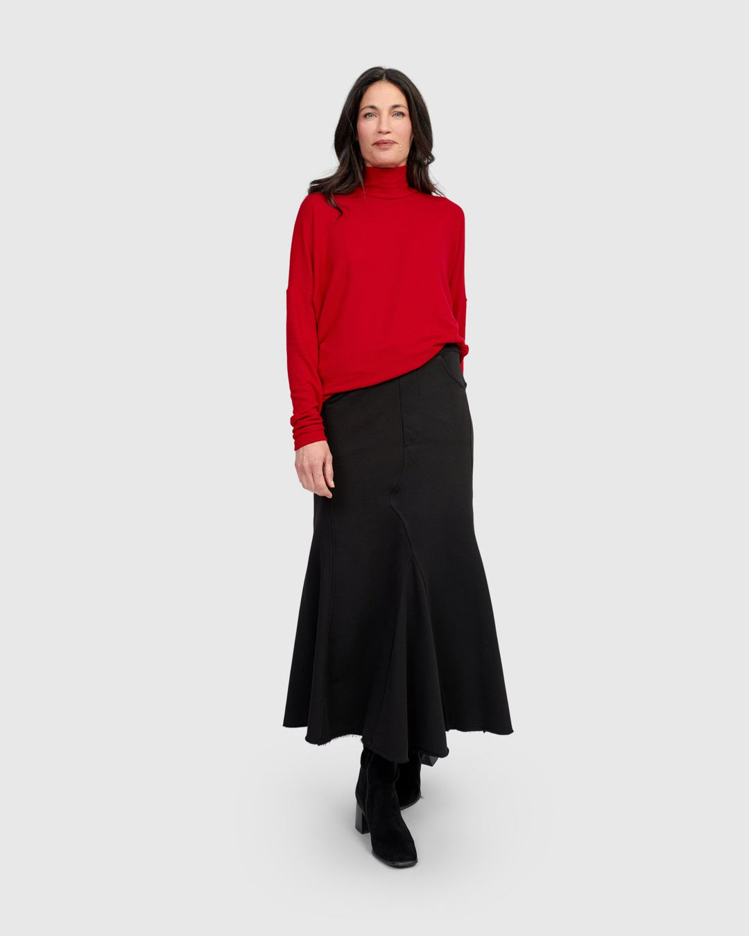 Soft Knit Turtleneck, Red