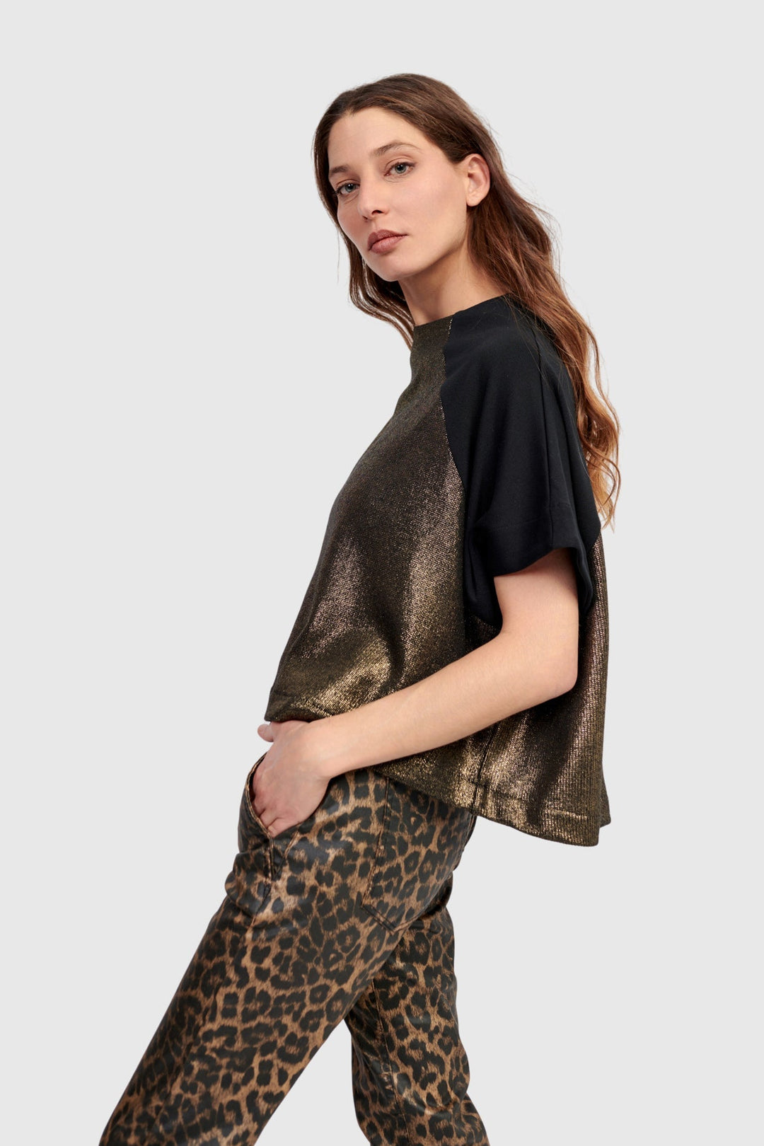Velma Raglan Top, Gold