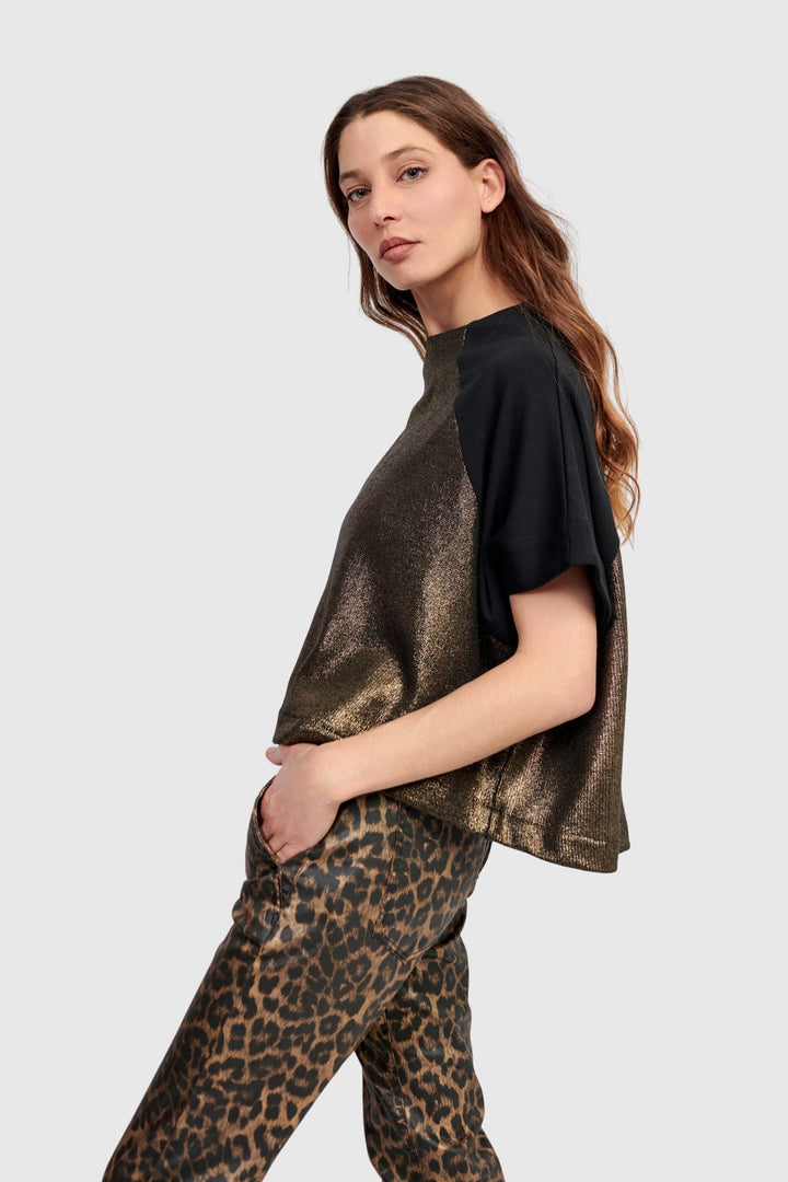Velma Raglan Top, Gold